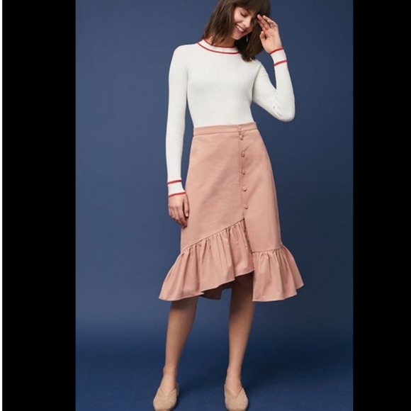 Anthropologie J.O.A Riley Ruffled Skirt - Picture 1 of 7